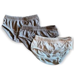 Hanes Set of 3 Gray Baby Diaper Covers Size 6-12 Months NEW